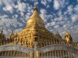 Shwezigon Pagoda Main Stupa And Fence 1