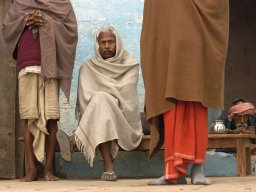 Varanasi Old Men Sitting