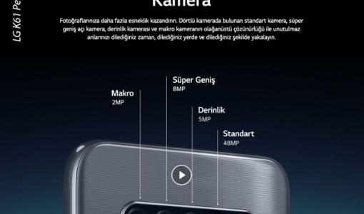 En Sevdiğiniz Görüntüleri Çekmek İçin Dörtlü Arka Kamera LG K61